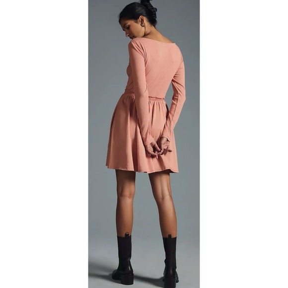 Daily Practice Anthropologie Rock Arch Long Sleeve Ruched Mini Dress‎ Small - Picture 4 of 12